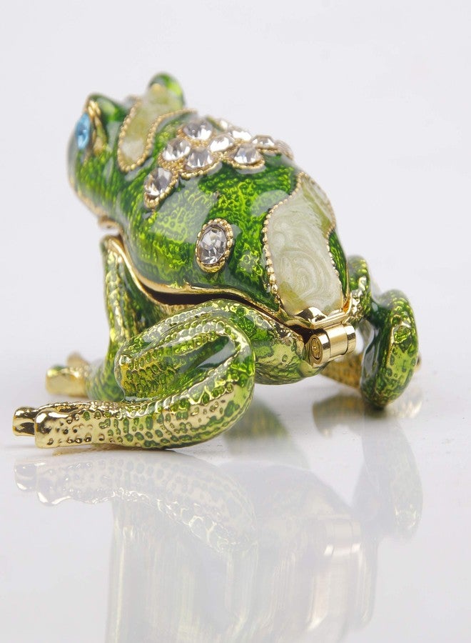 SEVENBEES Hand Painted Crystal Frog Figurine Gift Idea Decorative Jewelry Boxes Hinged Trinket Box - Mothers Day Gifts - Image 4